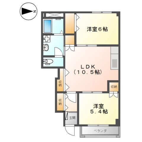 エトワールシャトー 102号室 間取り