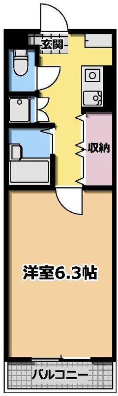 パークサイド芝原 107号室 間取り