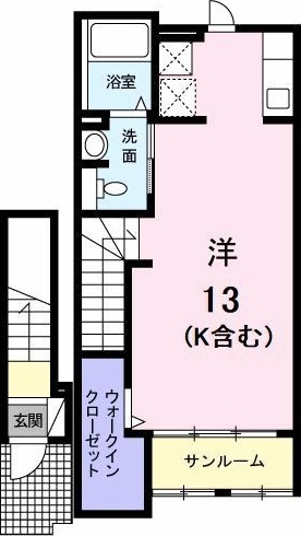 メゾンドラプティットゥフォレ 203号室 間取り