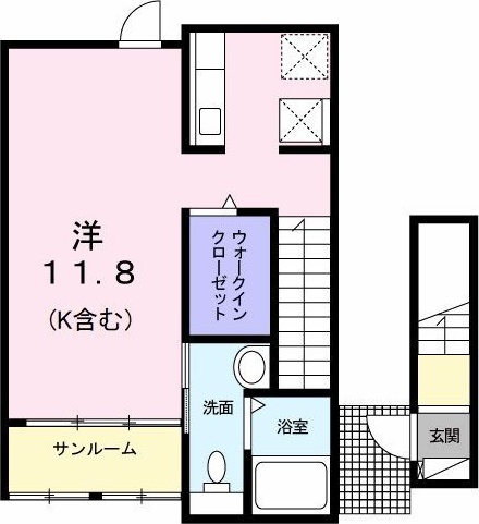 Ｍａｐｌｅ　Ｈｏｕｓｅ 201号室 間取り