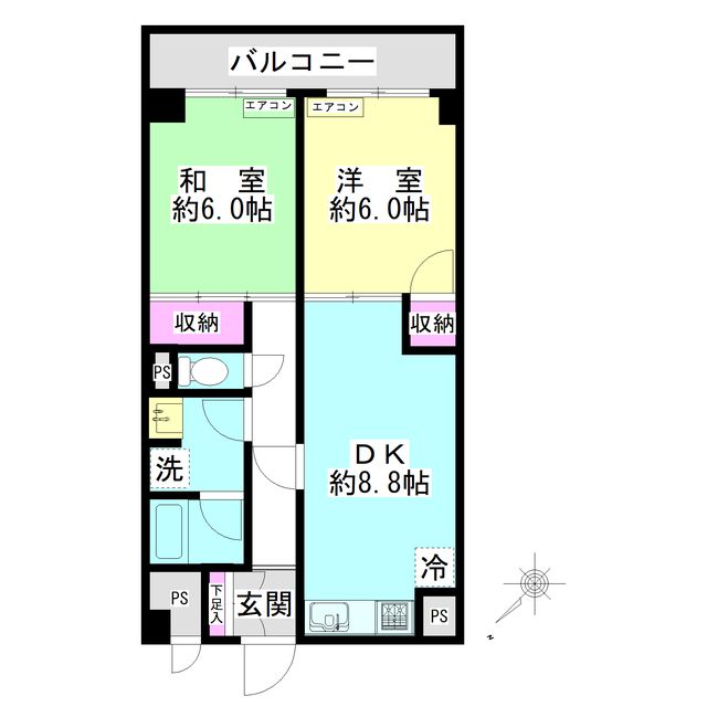 ラレス横山Ⅰ 305号室 間取り