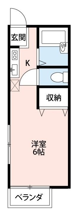 グリーンリーフ越野 201号室 間取り