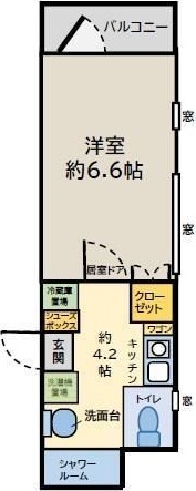 シルバードルフィン 201号室 間取り