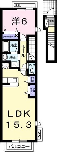 カーサ　フェリーチェ 201号室 間取り
