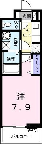 グラツィオーソ 202号室 間取り