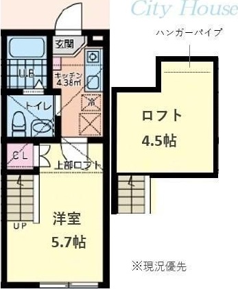 The FLAT 淵野辺 103号室 間取り