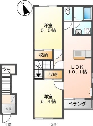 リバーサイド　グレース 203号室 間取り