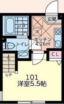 ゼクス橋本 101号室 間取り