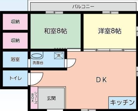 リラ淵野辺 303号室 間取り
