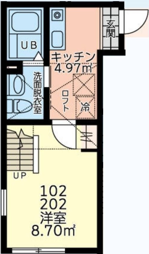 クレール南橋本 202号室 間取り