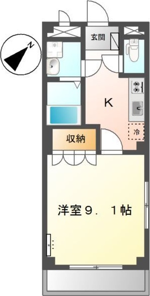 ヴァンベール　テラス 101号室 間取り