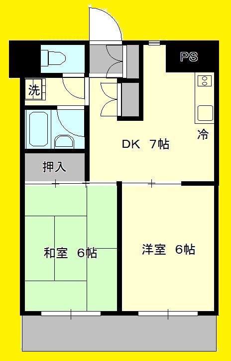 ヴィラ相模原  203号室 間取り