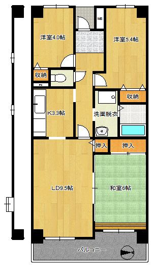 コーポレート相模原三丁目 504号室 間取り