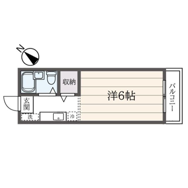 フローラ内田 215号室 間取り