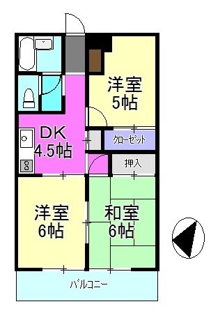 ふよう中央マンション 202号室 間取り