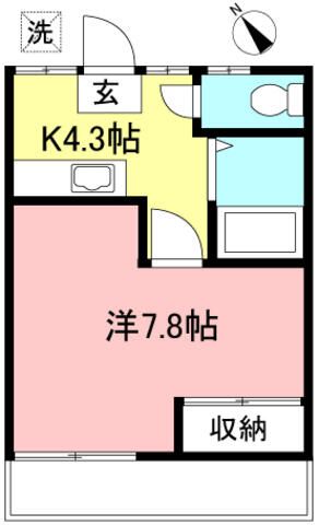 アースパックス３号棟 105号室 間取り