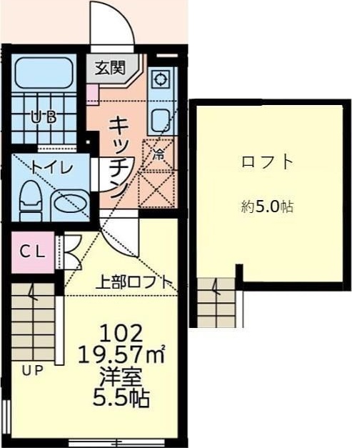 サニーサイド古淵 102号室 間取り