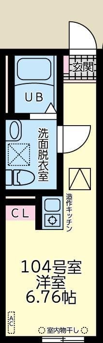 ラトゥール橋本 104号室 間取り
