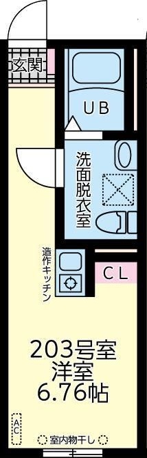 ラトゥール橋本 203号室 間取り