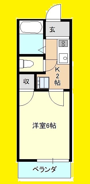 リトルシャイン 203号室 間取り