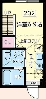 クラージュ橋本 202号室 間取り