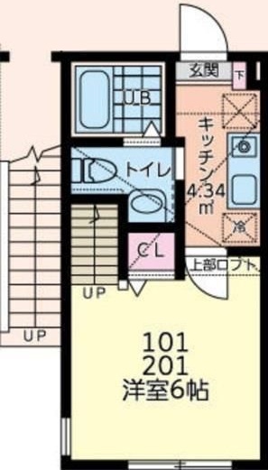 サジェス矢部 201号室 間取り