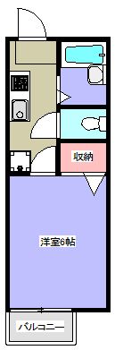 ボヌール淵野辺 102号室 間取り
