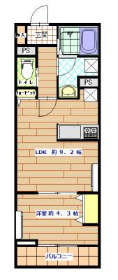 リーブルファイン相模原共和 102号室 間取り