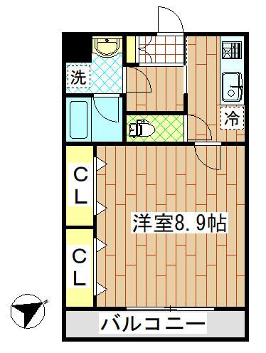 カテドラル 106号室 間取り