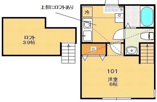 フォレスタ橋本 101号室 間取り