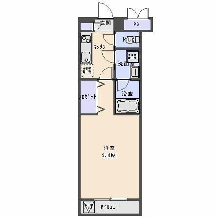 アルヴィラージュ ４階部分号室 間取り