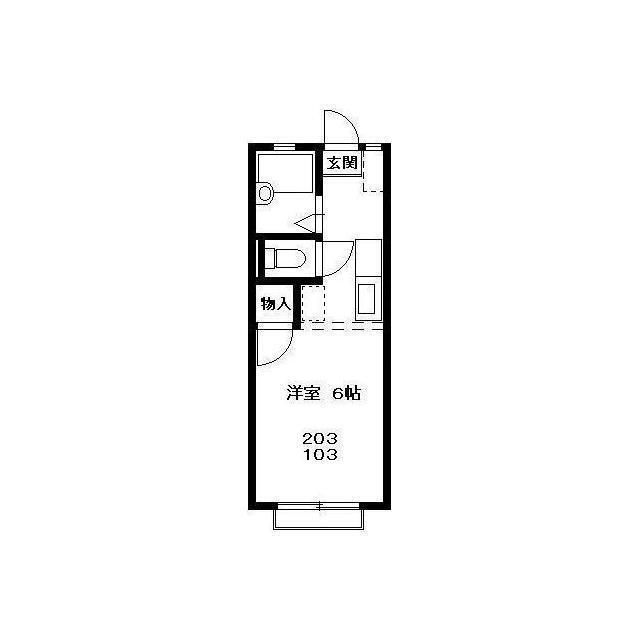 メゾンドソレイユ 203号室 間取り