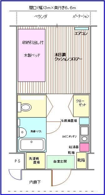 多摩学生マンション 216号室 間取り