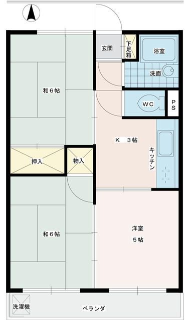 サンハイツ多摩 302号室 間取り