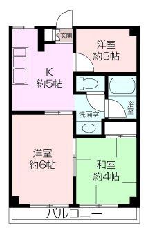 ペアハイツ中央 303号室 間取り