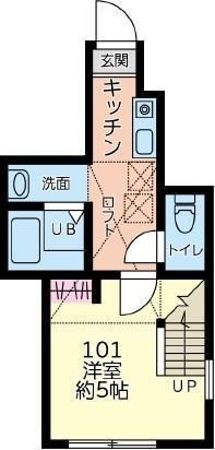 ブルームタウン 101号室 間取り