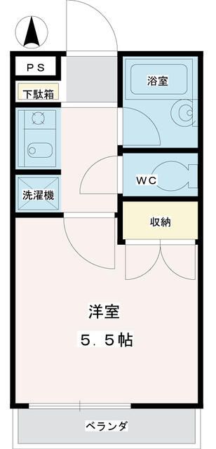 ヴィラフラット 202号室 間取り
