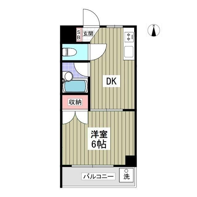 清新三興ハイツ A-20号室 間取り