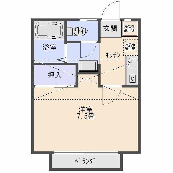 コーポミランダ ２階部分号室 間取り