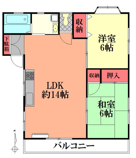 グランドステージ  202号室 間取り