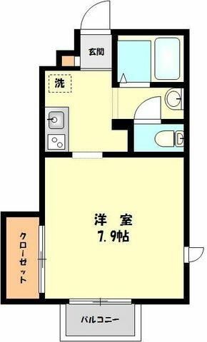 クレーズ多摩 101号室 間取り
