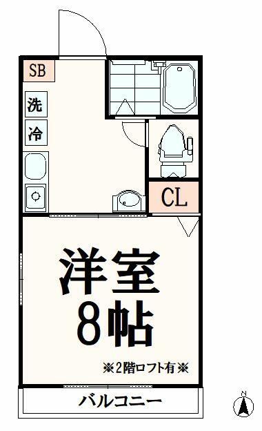 カメリエB 207号室 間取り