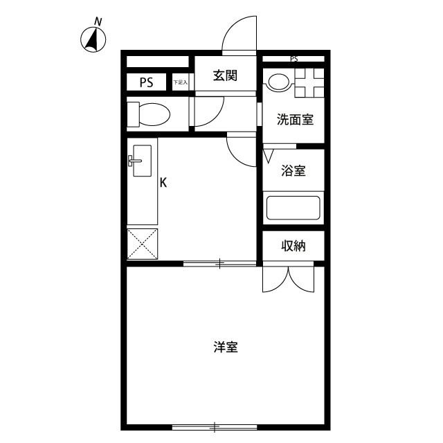 アムール 琴Ⅱ 204号室 間取り