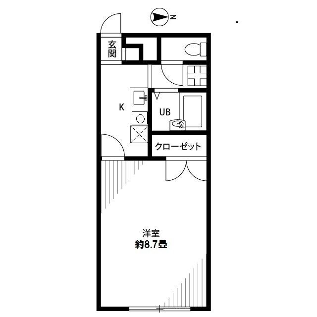プレジールエイト・ガロン 201号室 間取り