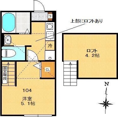 サンマルク大塚 104号室 間取り
