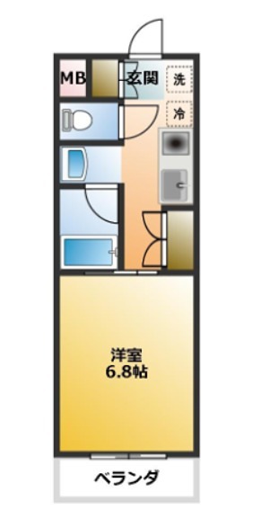 C's 13 SAITOU 102号室 間取り