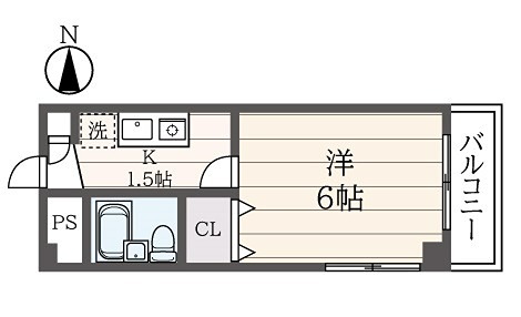 キャピタルビル 302号室 間取り