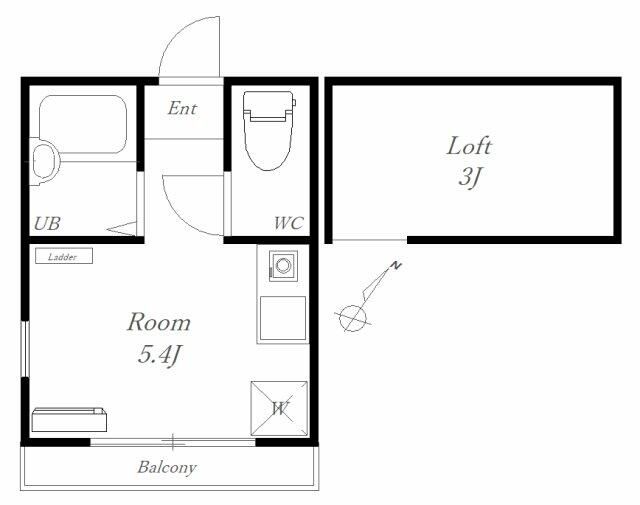 アムザック上溝 201号室 間取り