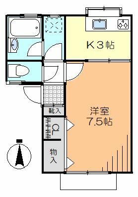 アドバンスハイム 102号室 間取り