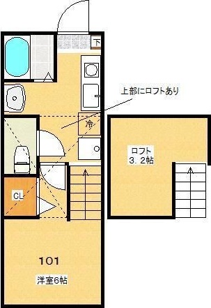 ディアコートプレミア 101号室 間取り